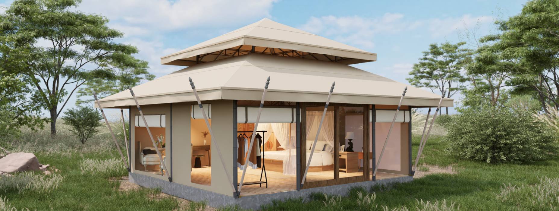 宿城区户外野奢帐篷